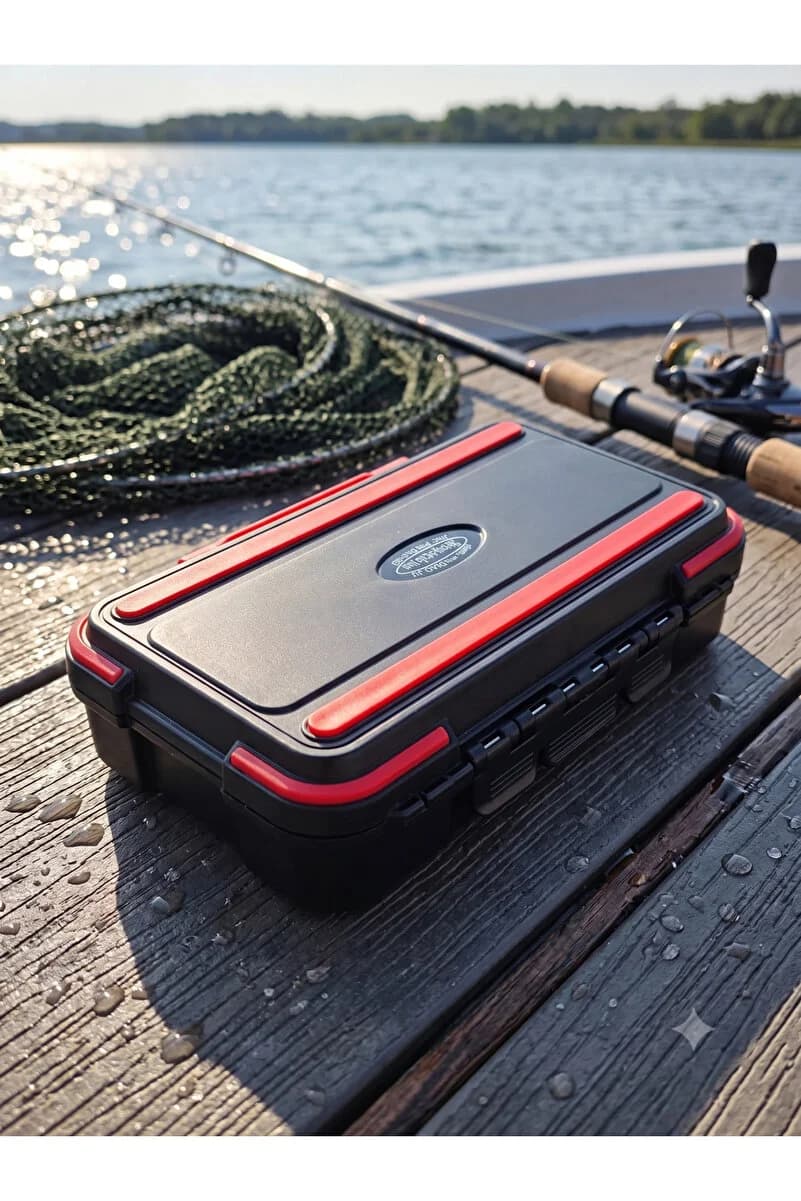 Çift Taraflı Olta Yem Çantası / Tackle Box | 10 Ayarlanabilir Bölme